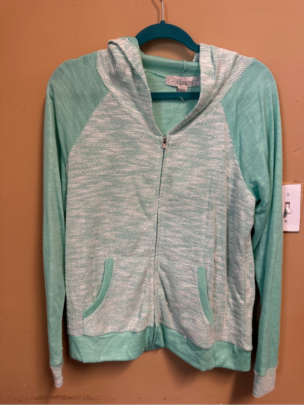 Cuddl Duds Mint Zip-Front Hoodie